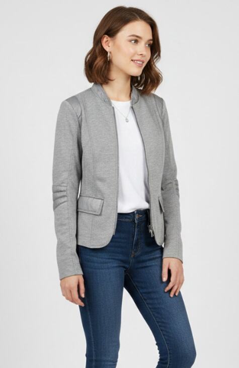 AirField Jackets & Blazers - Airfield Jacket Womens Full Zip Fitted Faux Pockets Round Neck Measures Small